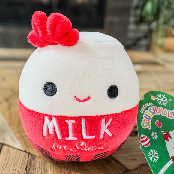 NWT-2022, Alten, The Milk For Santa Plush Milk Carton Holiday Squishmallow-4" - Picture 2 of 6